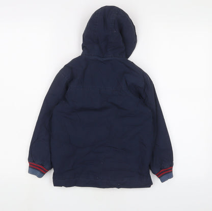 MINIMODE Boys Blue Basic Coat Coat Size 4-5 Years Zip
