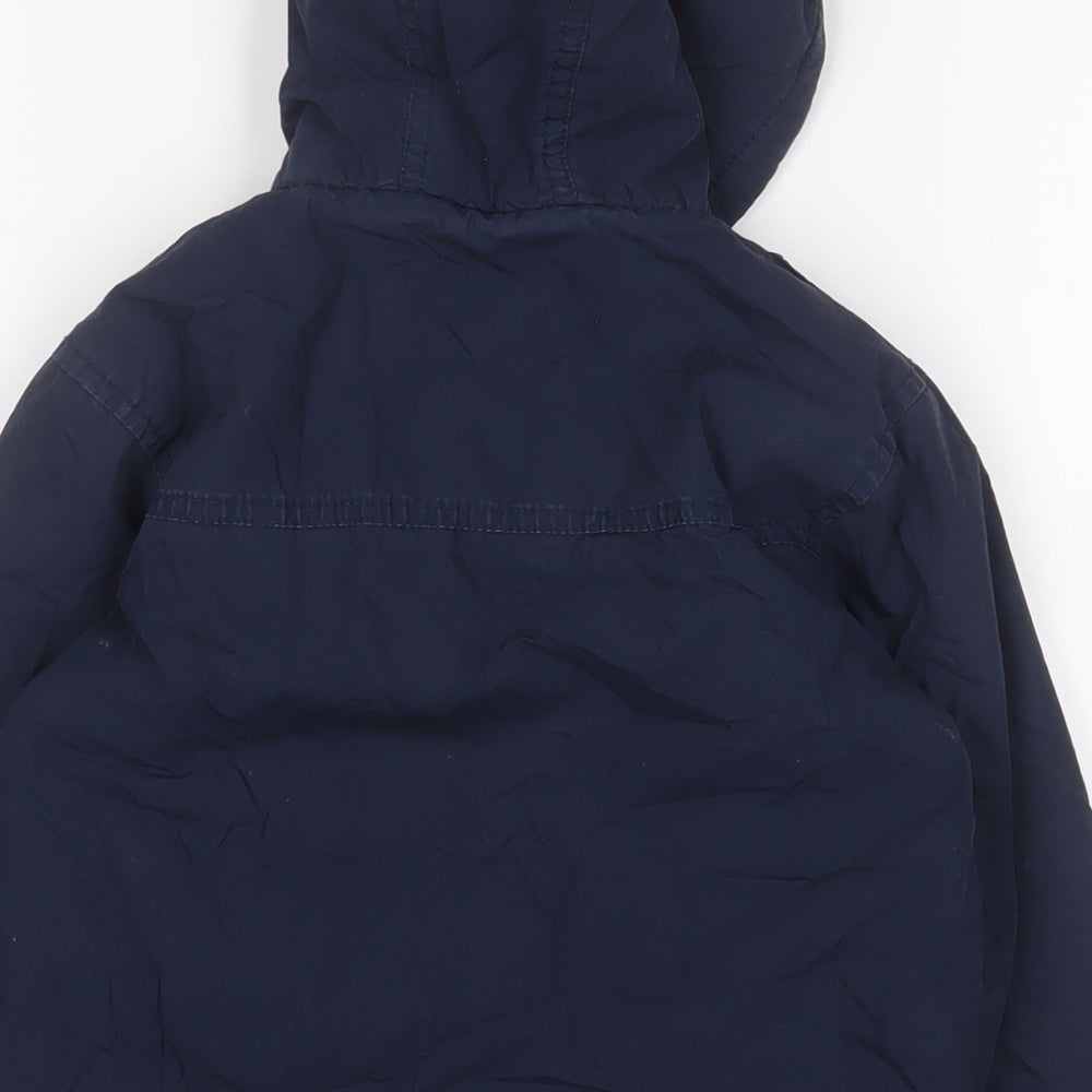 MINIMODE Boys Blue Basic Coat Coat Size 4-5 Years Zip