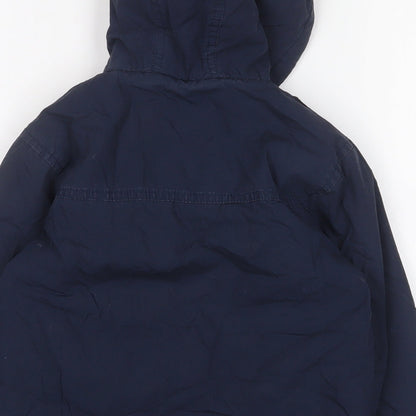 MINIMODE Boys Blue Basic Coat Coat Size 4-5 Years Zip