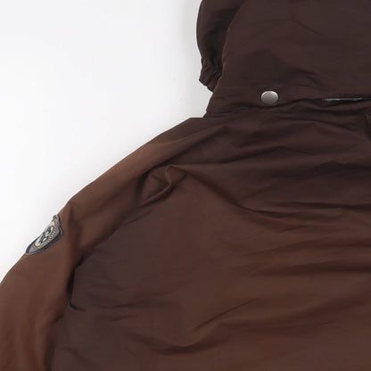 Brand and care label for Horseware boys’ brown basic coat coat, size 9-10, years zip