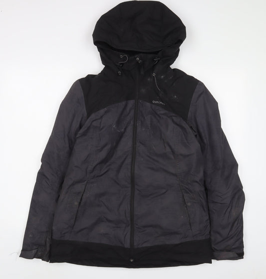 Mens UK Size M DECATHLON Grey Quilted Coat