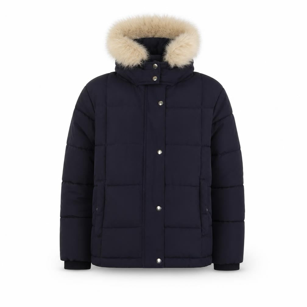 Womens UK Size 12 Golddigga Blue Quilted Coat