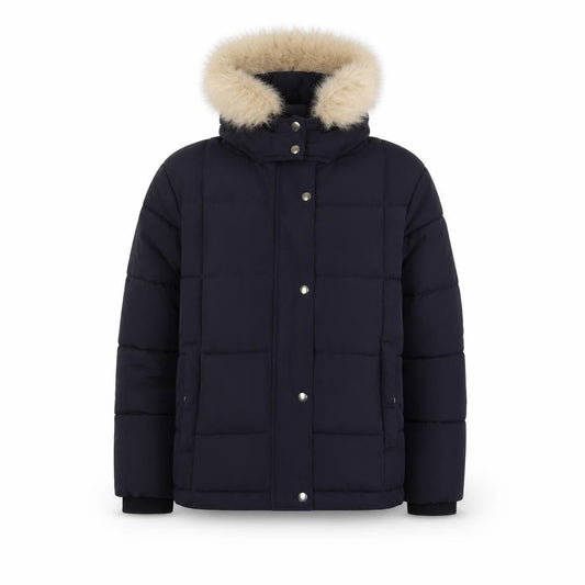 Womens UK Size 12 Golddigga Blue Quilted Coat
