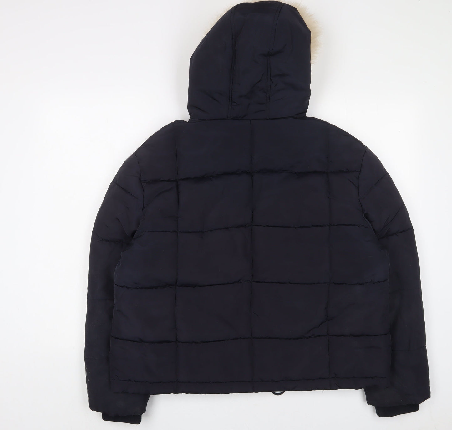 Womens UK Size 12 Golddigga Blue Quilted Coat