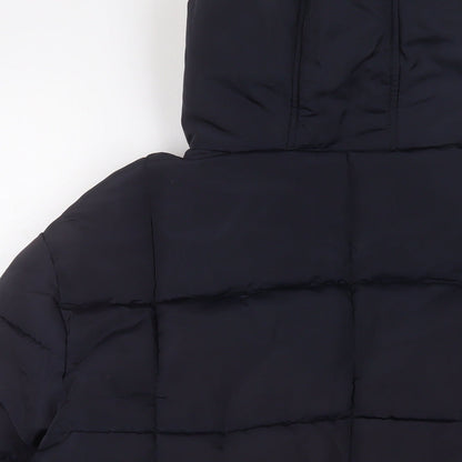 Womens UK Size 12 Golddigga Blue Quilted Coat