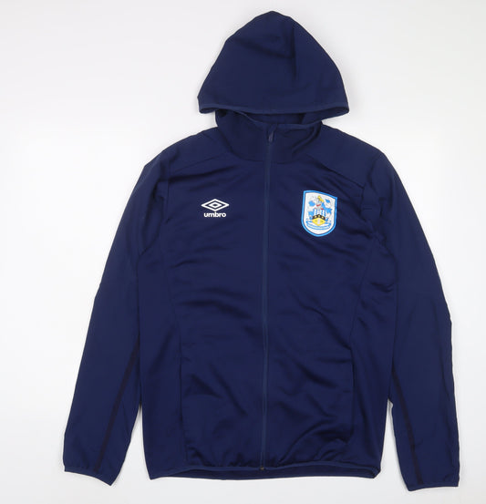 Umbro Mens Blue Polyester Full Zip Hoodie Size M - Huddersfield Town