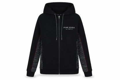 Pink Soda Womens Black Jacket Size 6 Zip - Logo