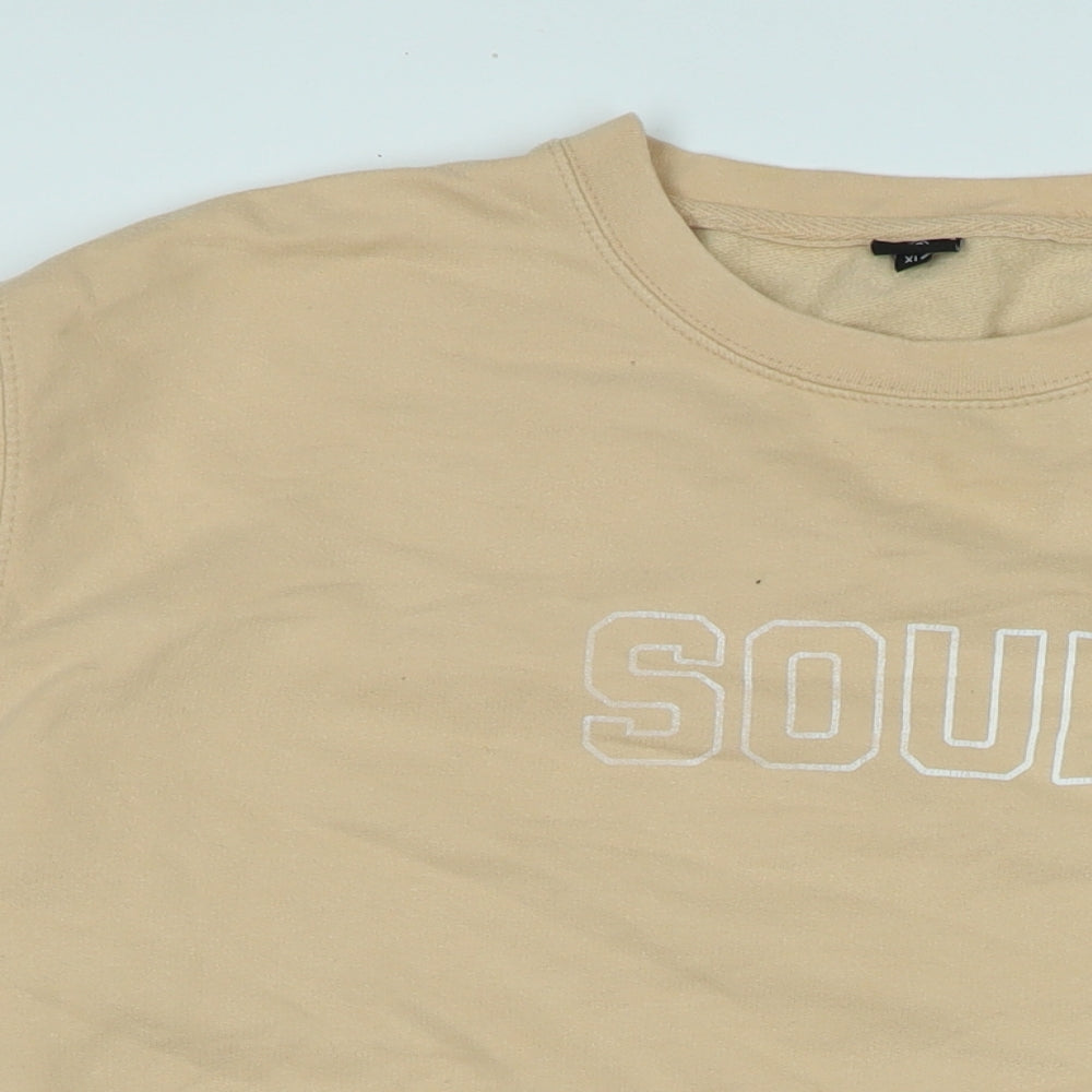 soul survivor Mens Beige Cotton Pullover Sweatshirt Size XL - Logo