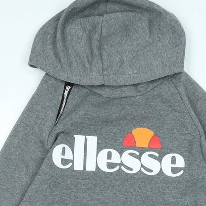 ellesse Womens Grey Polyester Pullover Hoodie Size 2XL - Logo