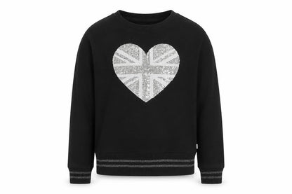 Gap Girls Black Polyester Pullover Sweatshirt Size 12 Years - Logo