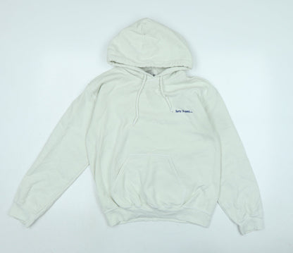 Mens UK Size S Gilden Ivory Pullover Hoodie