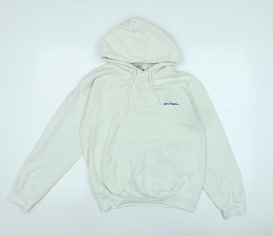 Mens UK Size S Gilden Ivory Pullover Hoodie