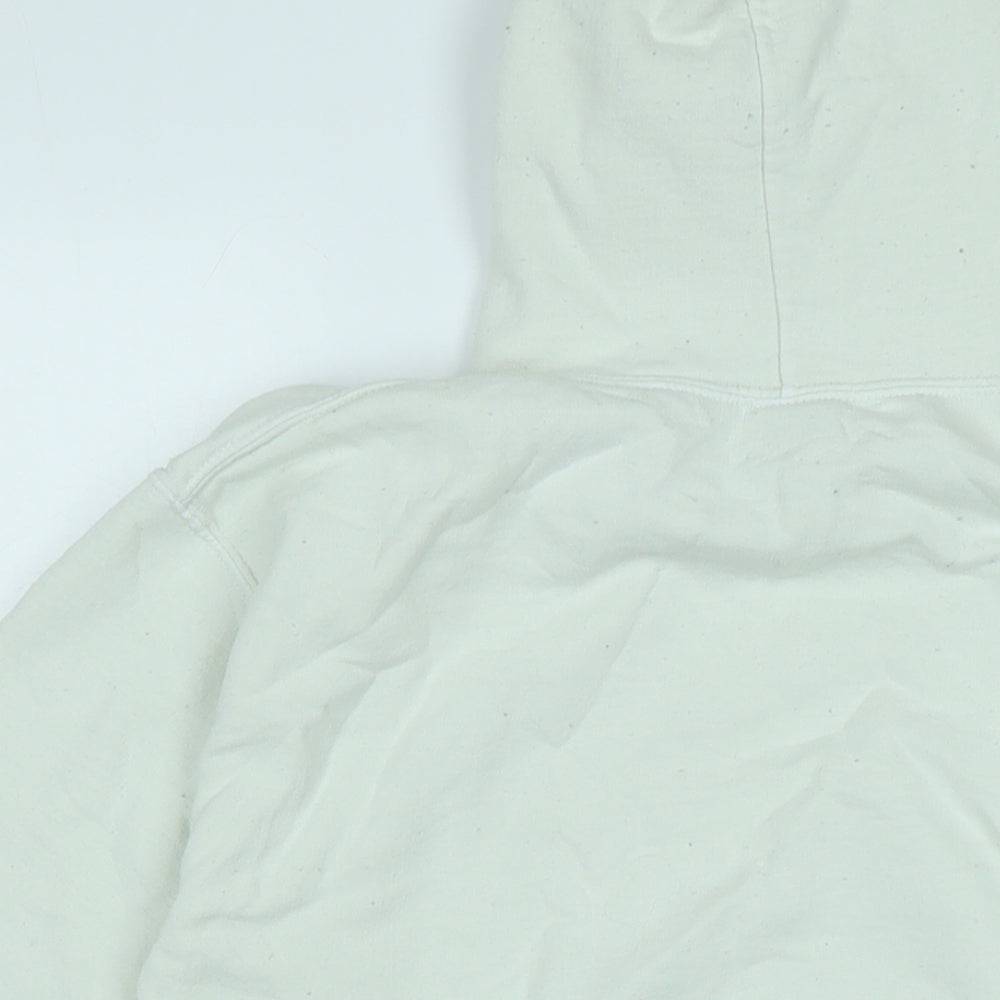 Mens UK Size S Gilden Ivory Pullover Hoodie