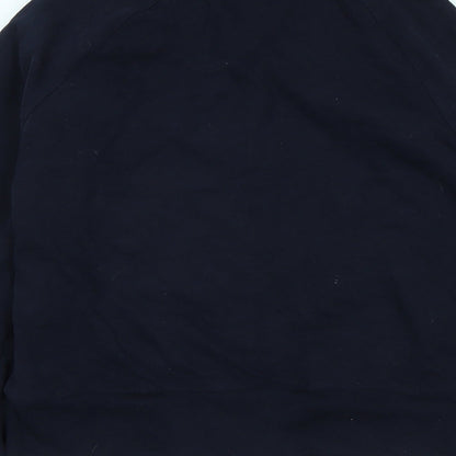 Brand and care label for Gap girls’ blue jacket, size XL, zip - logo
