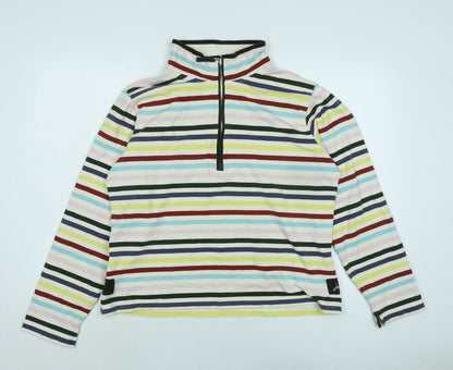 joul Womens Multicoloured Striped Polyester Pullover Sweatshirt Size 12 - Logo