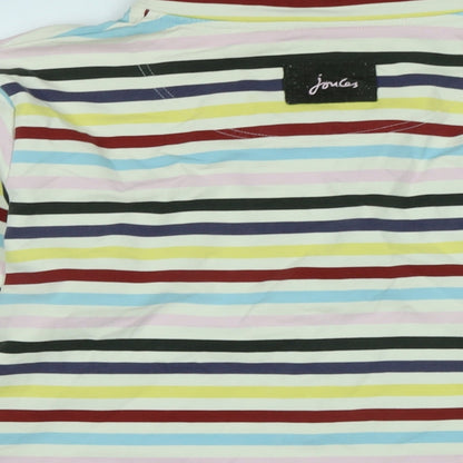 joul Womens Multicoloured Striped Polyester Pullover Sweatshirt Size 12 - Logo