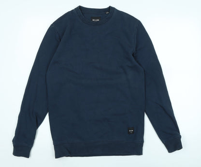 ONLY & SONS Womens Blue Polyester Pullover Sweatshirt Size XS - Logo