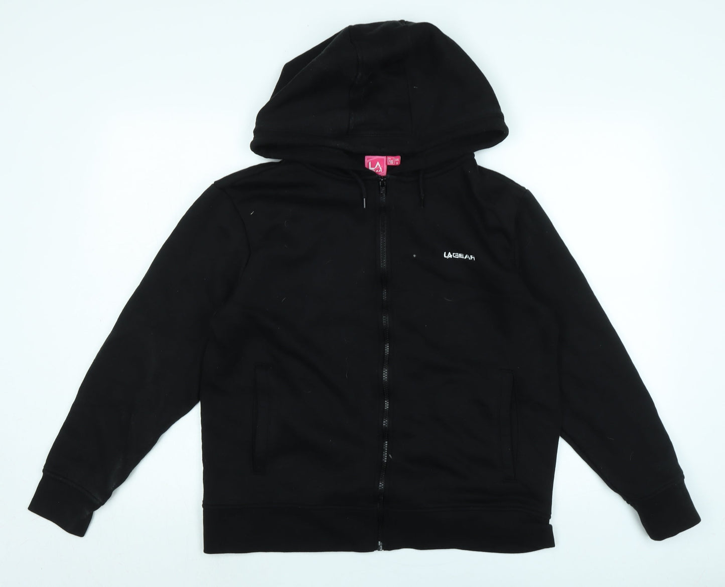 LA Gear Womens Black Jacket Size 16 Zip - Logo