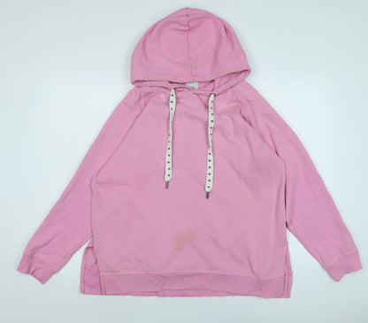 Only Womens Pink Cotton Pullover Hoodie Size XL - Logo