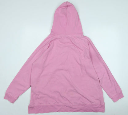 Only Womens Pink Cotton Pullover Hoodie Size XL - Logo