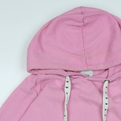 Only Womens Pink Cotton Pullover Hoodie Size XL - Logo