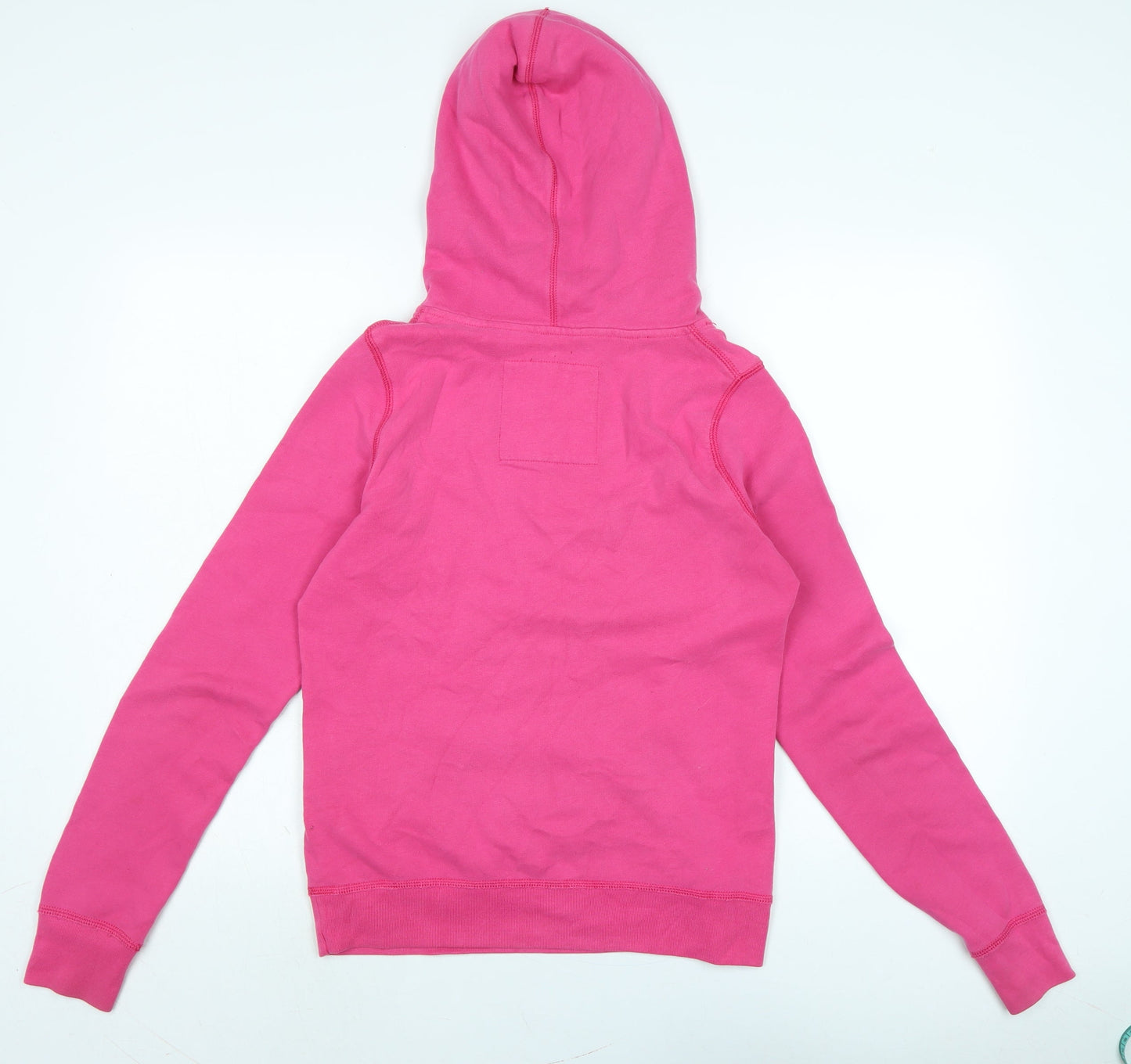 Hollister Womens Pink Cotton Pullover Hoodie Size M - Logo