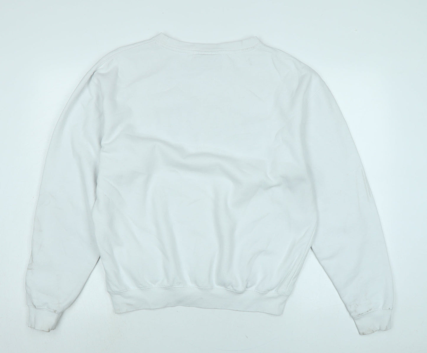 Vail Mens White Polyester Pullover Sweatshirt Size L - Logo