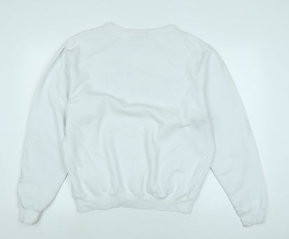 Vail Mens White Polyester Pullover Sweatshirt Size L - Logo