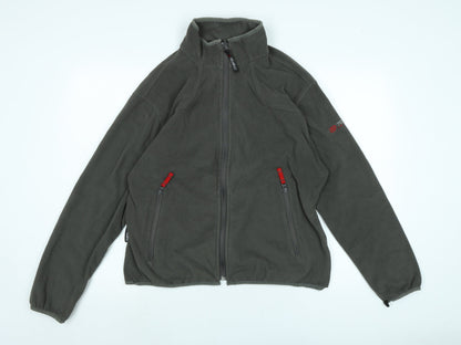 Polartec Womens Grey Jacket Size L Zip - Logo