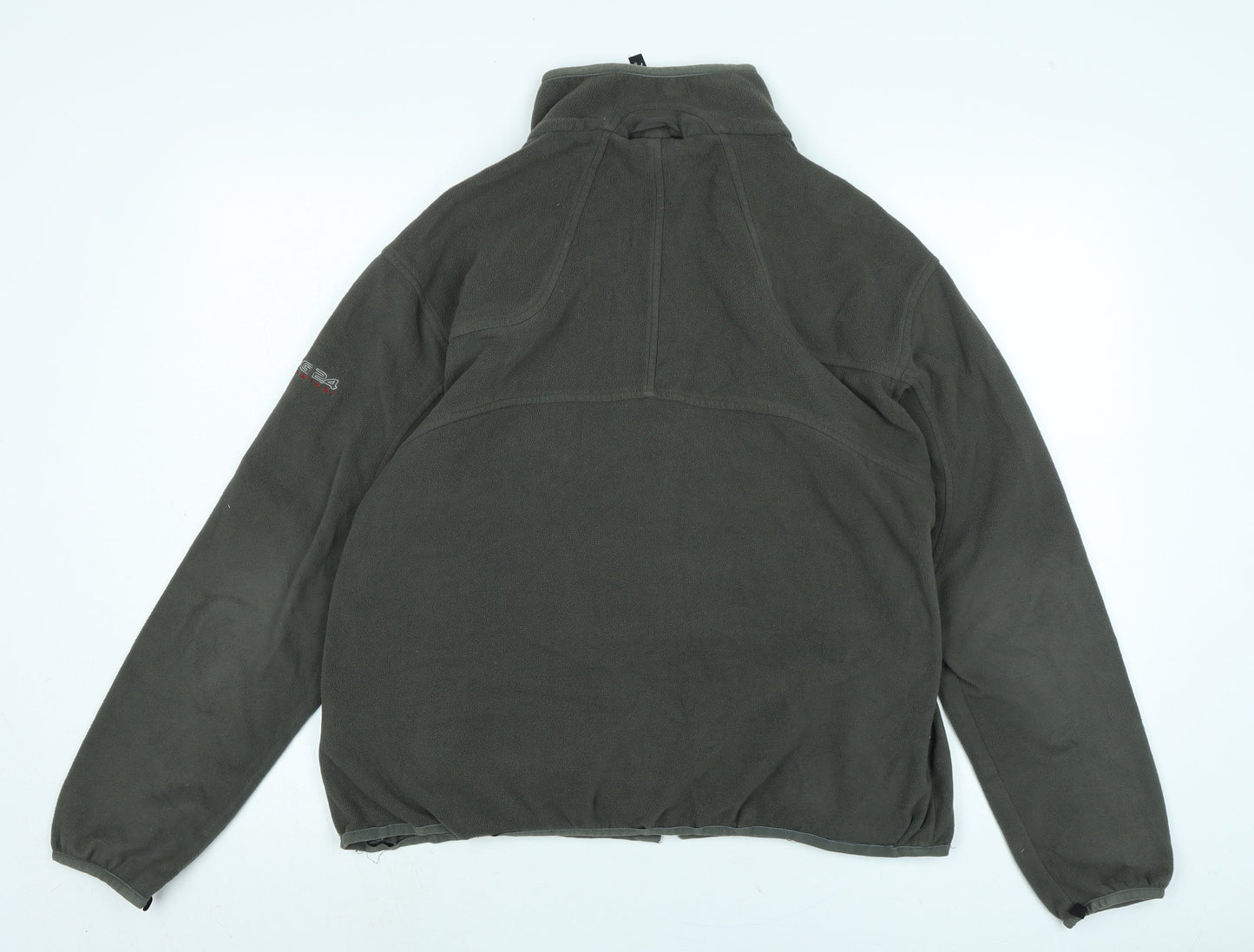 Polartec Womens Grey Jacket Size L Zip - Logo