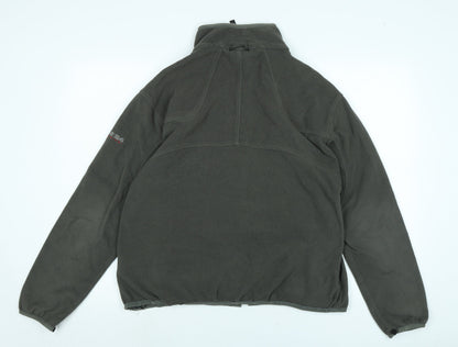 Polartec Womens Grey Jacket Size L Zip - Logo