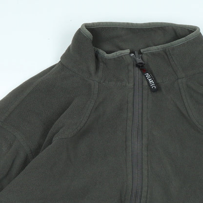 Polartec Womens Grey Jacket Size L Zip - Logo