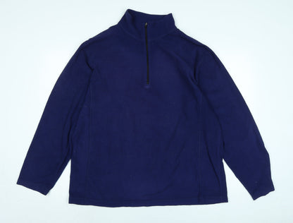 LL.Bean Mens Blue Polyester Pullover Sweatshirt Size L - Logo