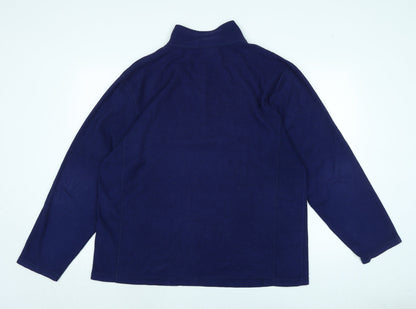 LL.Bean Mens Blue Polyester Pullover Sweatshirt Size L - Logo