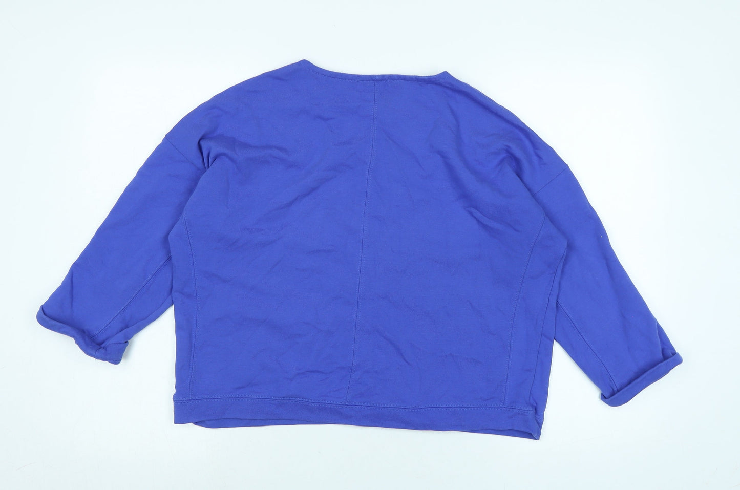 Alice Collins Womens Purple Cotton Pullover Sweatshirt Size 8 - Logo