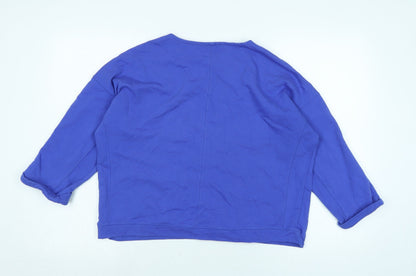 Alice Collins Womens Purple Cotton Pullover Sweatshirt Size 8 - Logo