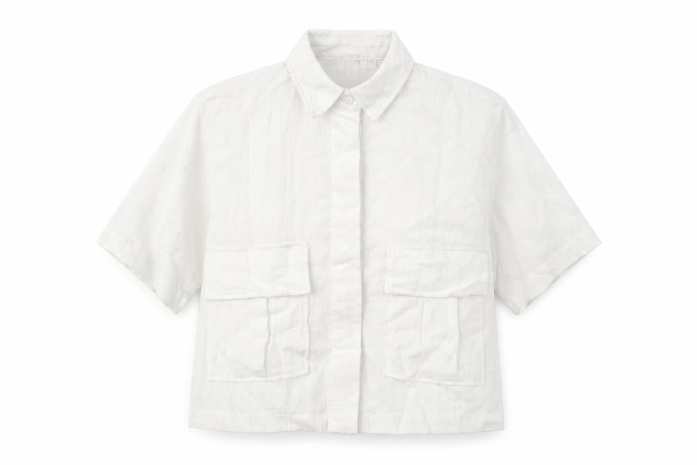 Womens UK Size XS H&M White Classic Button-Up
