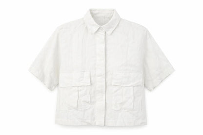 Womens UK Size XS H&M White Classic Button-Up