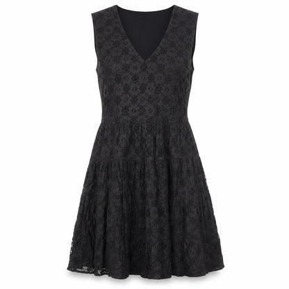 Zara Women's Black Fit & Flare Floral Lace Party Dress M