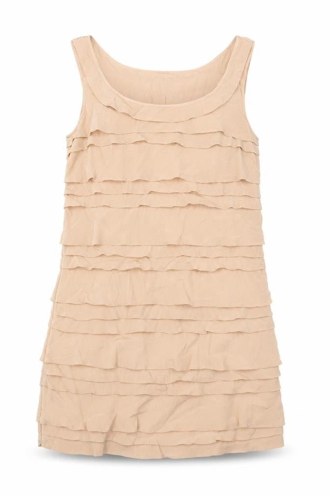 French Connection Beige Women's Shift Dress Size 10