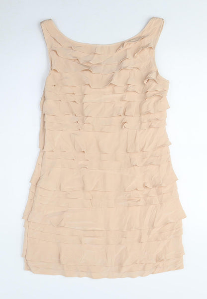 French Connection Beige Women's Shift Dress Size 10