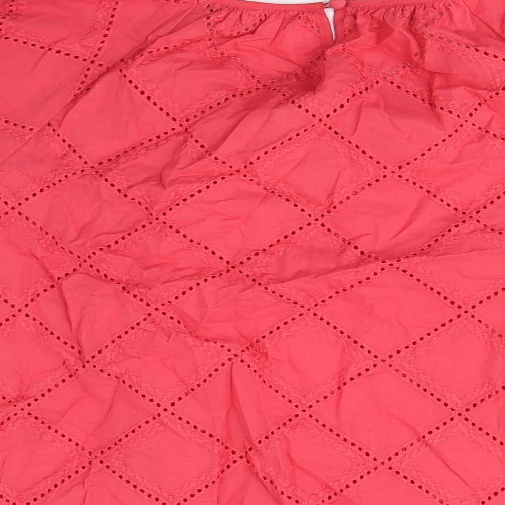 Womens UK Size M Marks and Spencer Pink Basic Blouse