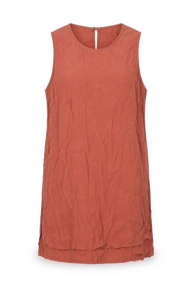 Womens UK Size S New Look Brown Basic Tank