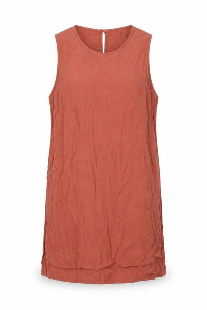 Womens UK Size S New Look Brown Basic Tank