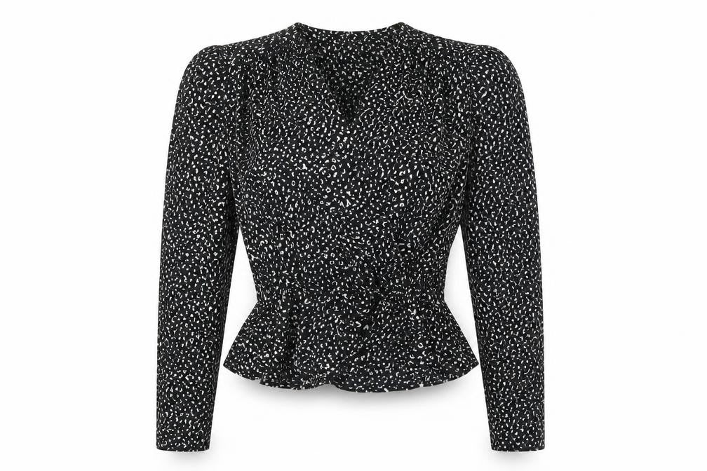 Womens UK Size M Urban Bliss Black Wrap Blouse