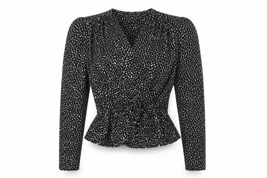 Womens UK Size M Urban Bliss Black Wrap Blouse