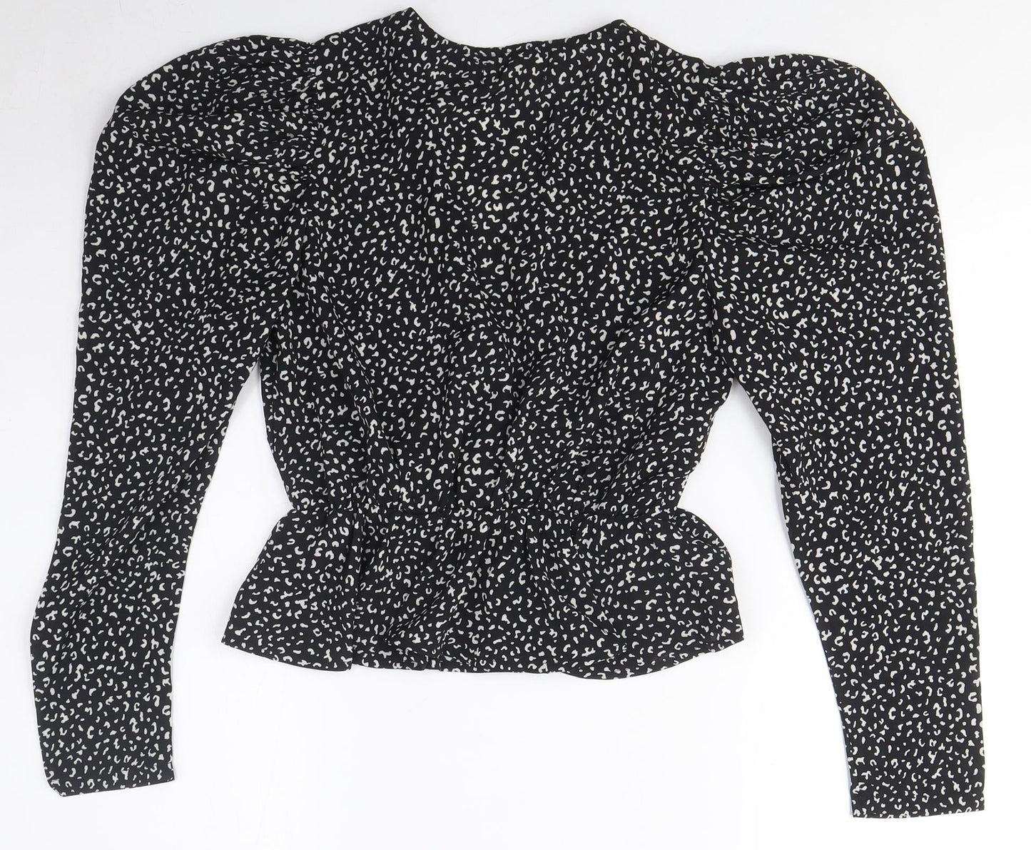 Womens UK Size M Urban Bliss Black Wrap Blouse
