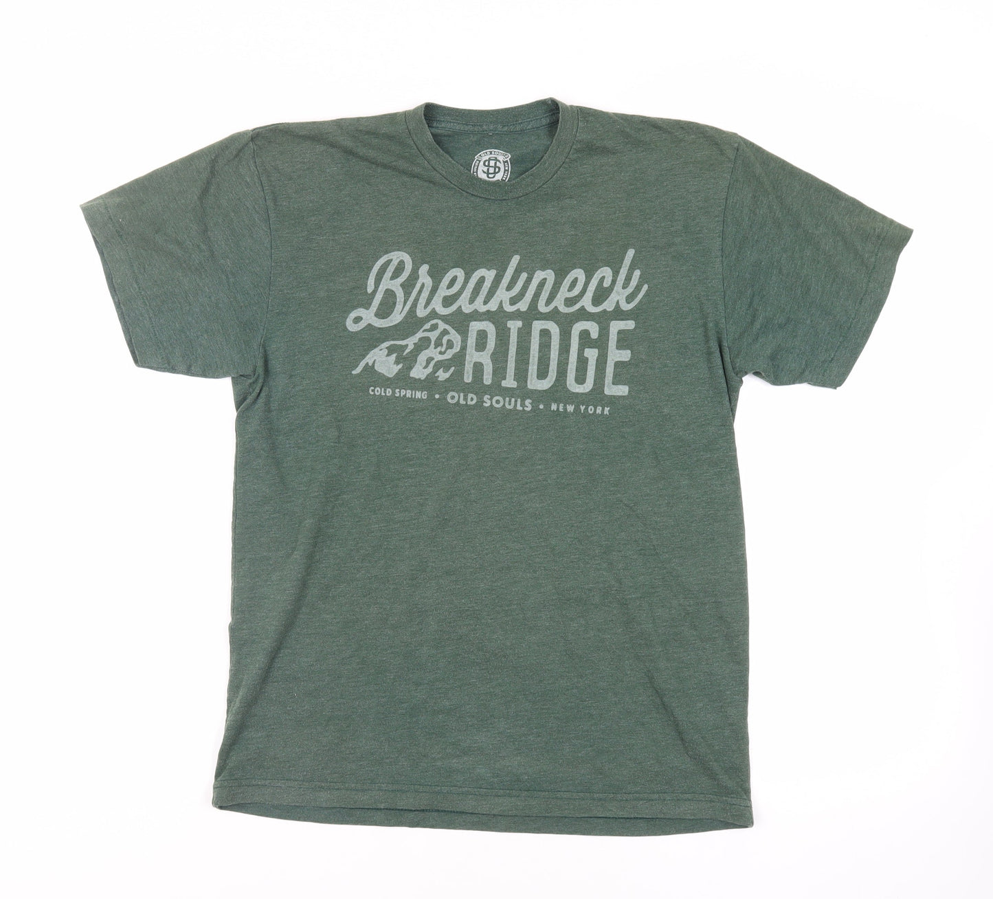 Old Souls Mens Green Cotton T-Shirt Size M Crew Neck - Breakneck Ridge