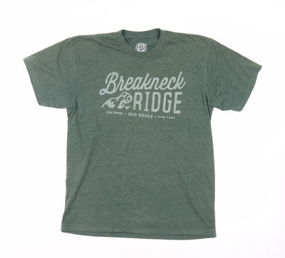 Old Souls Mens Green Cotton T-Shirt Size M Crew Neck - Breakneck Ridge