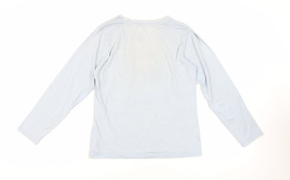 Womens UK Size XS Disney Blue Basic T-Shirt